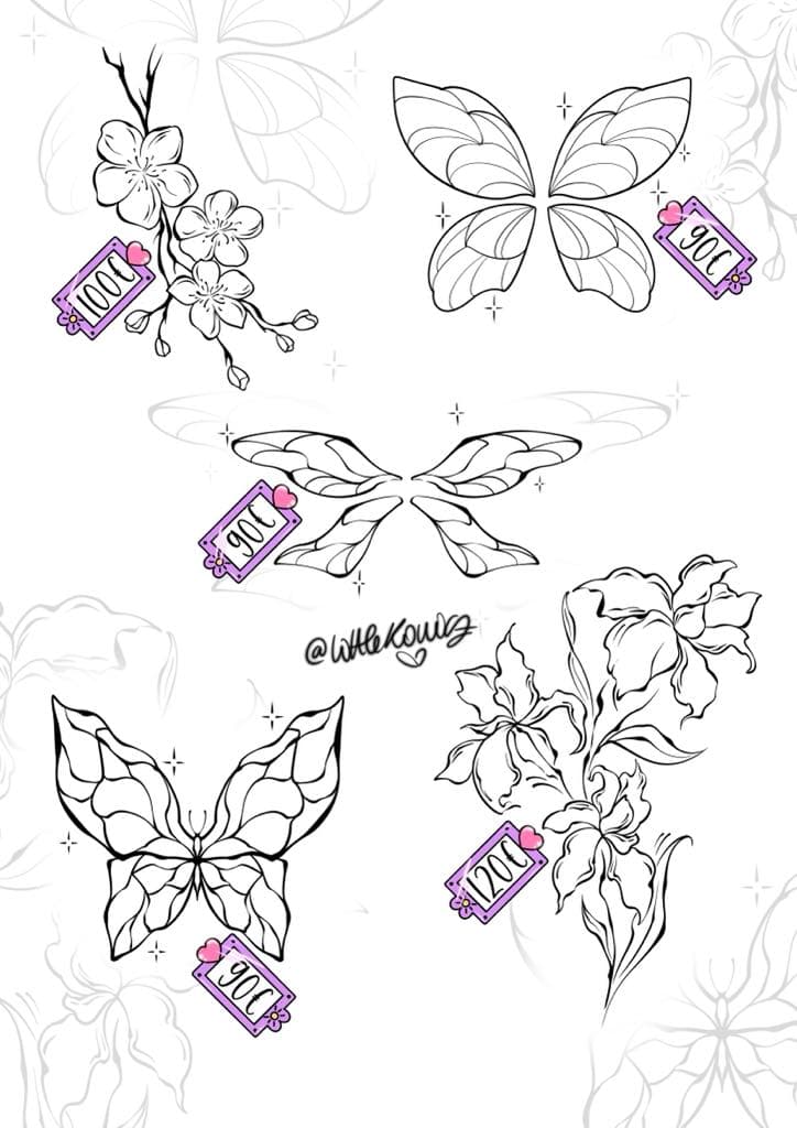 Fleurs & Papillons par Littlekowicz