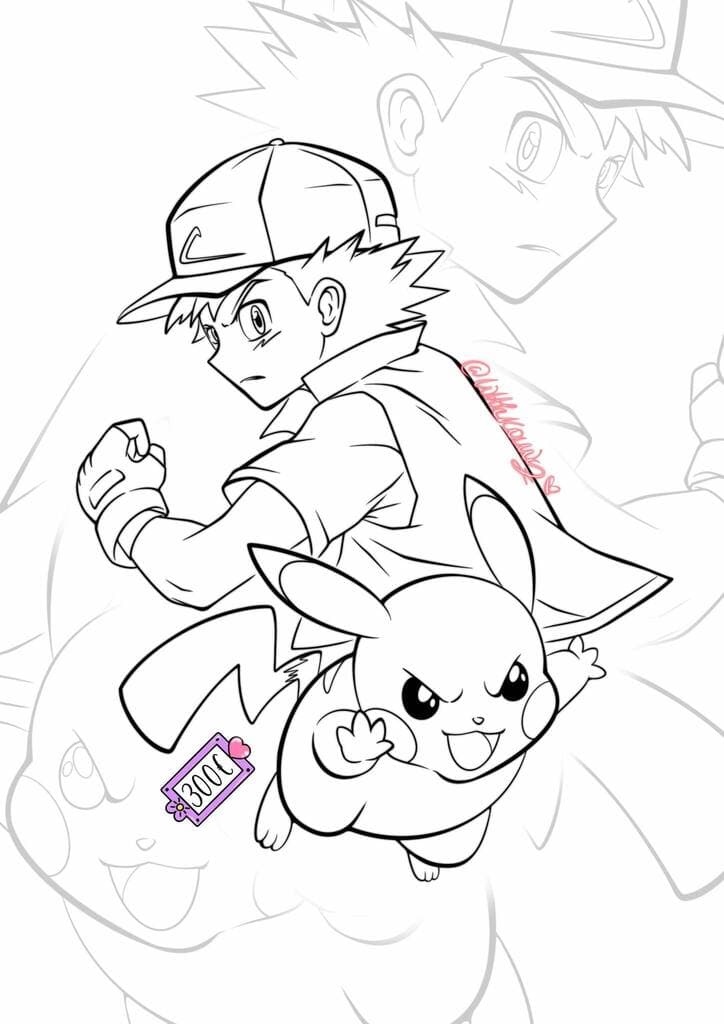 Sasha & Pikachu par Littlekowicz