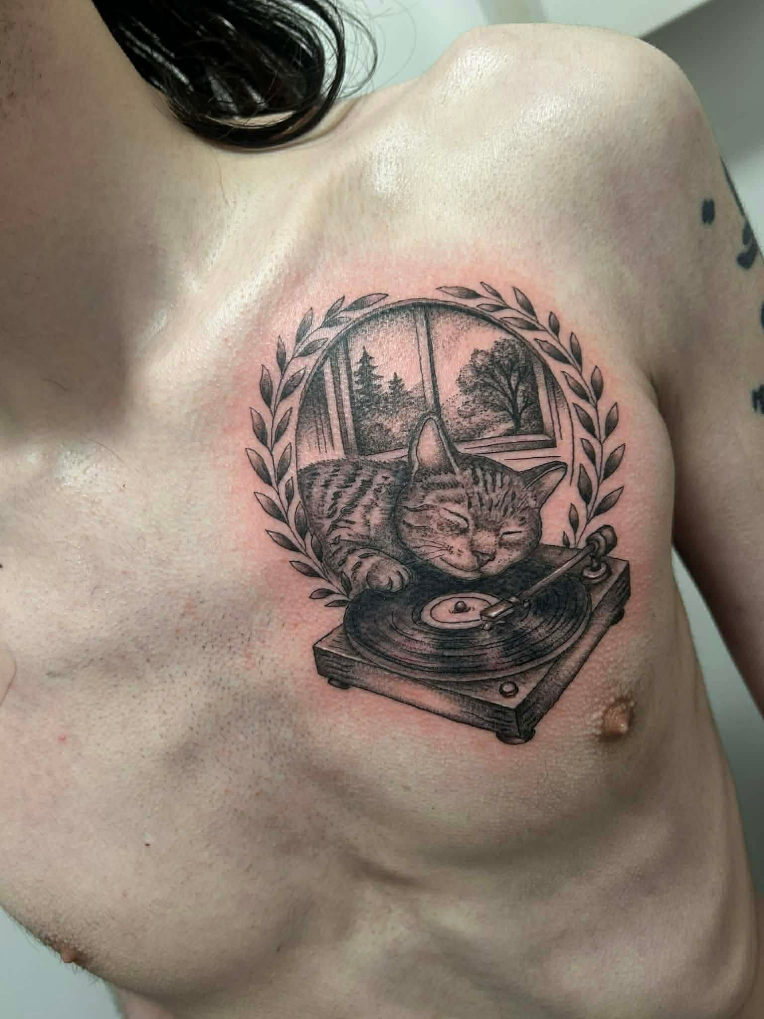 Chat & Vinyle par Holy Cat