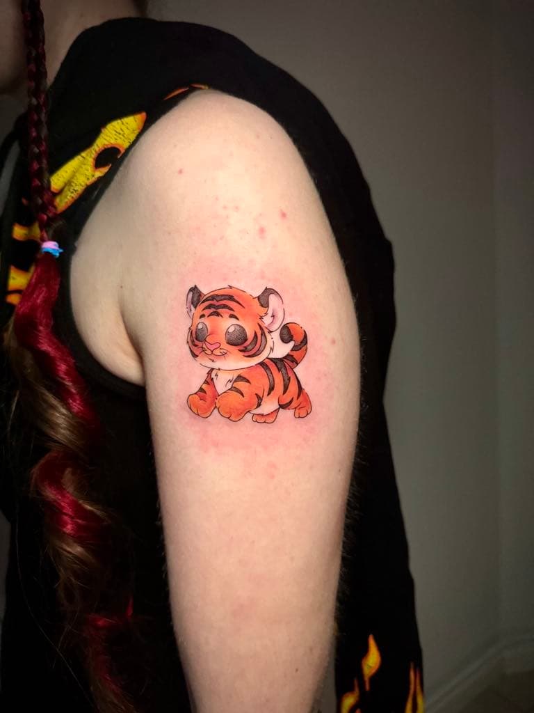Tatouage tigre kawaii par littlekowicz